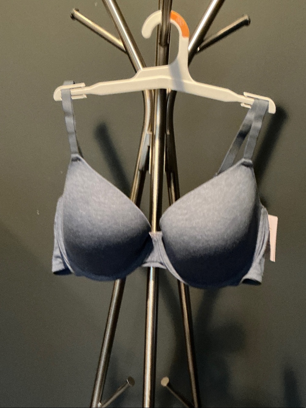 Auden Heathered Blue Underwire and Lightly Padded Bra